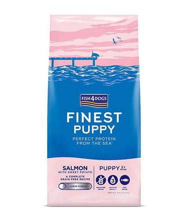 Fish4Dogs Finest Salmon Large Kibble Dry Puppy Food - 6kg